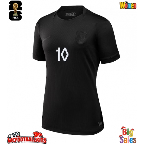 Norway Martin Odegaard #10 Replica Away Stadium Shirt for Women World Cup 2026 Short Sleeve